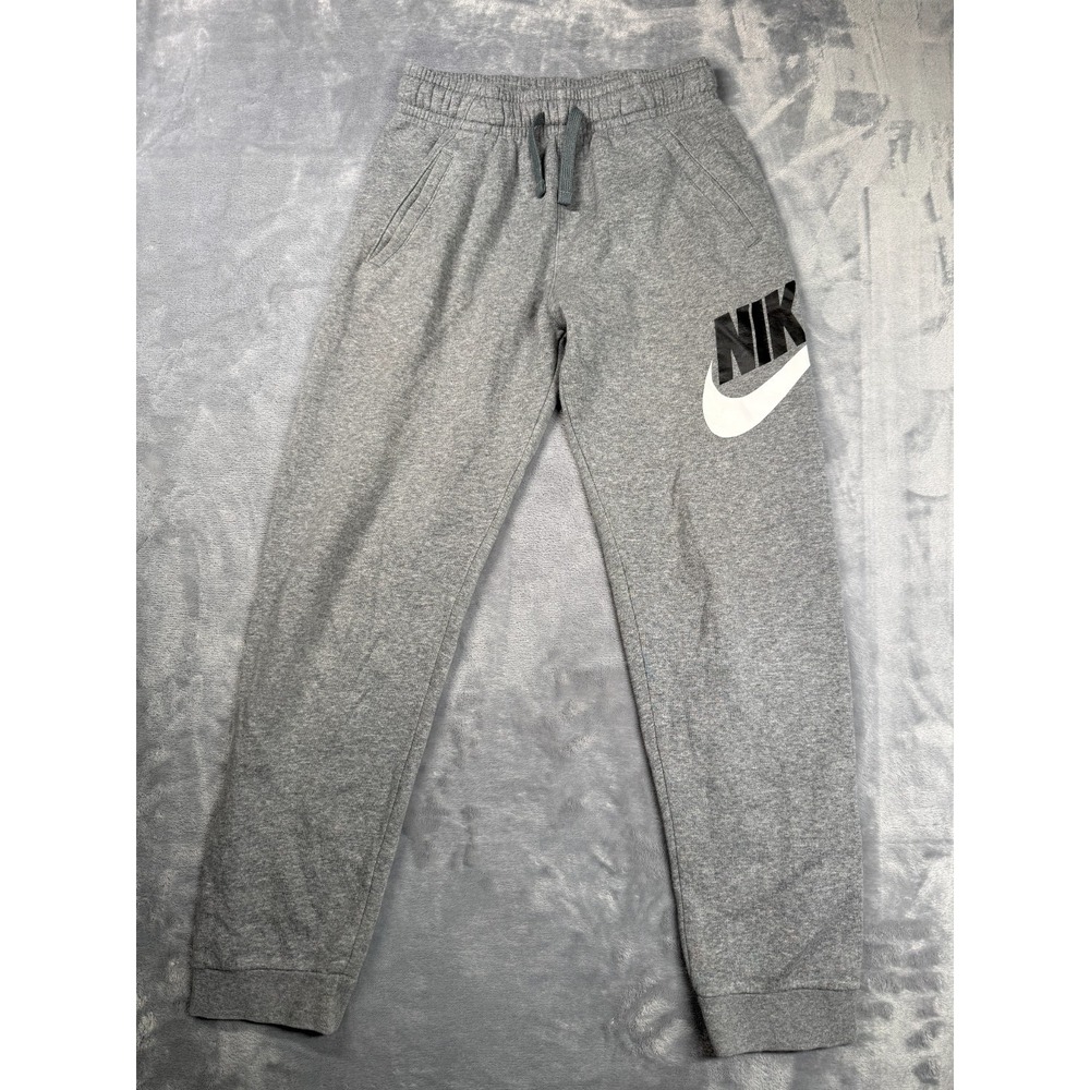 Nike Club Fleece HBR Jogger Pants Youth Large Gray Tapered CJ7863-091